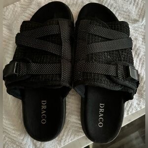 Draco Black Slide Sandals
